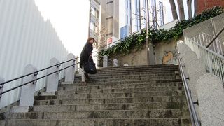 途中でいったん折れているのが女坂