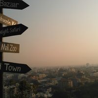 屋上からチェンマイ市内を眺める