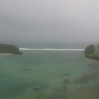 一面ビーチなので眺望良。当日は台風