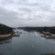 小さな展望台から眺めた英虞湾?真珠の海?。