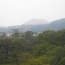 灯台の上から見た大室山