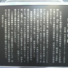 昭和通りに面した場所に立てられた狩野画塾の解説板です。