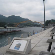 船着き場にある平山郁夫のスケッチ