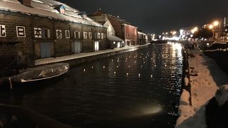 雪景色の運河も良かったです