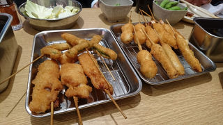 大阪定番の串カツはたれがうまい