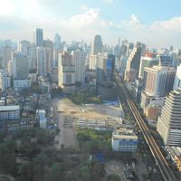 高層階から中心街が一望できる