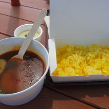 バターライスにスープカレー