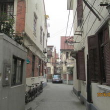 合肥路592弄の住宅内通路。