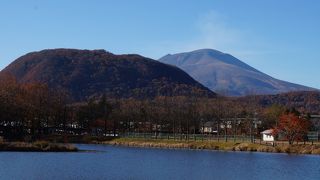 浅間山が見えます