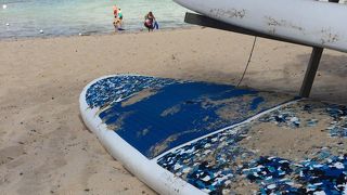 アクティビティーも楽しめるビーチ