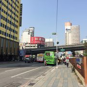 高雄駅の東側の通り