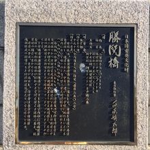 勝鬨橋記念碑の碑文です。石原慎太郎知事が揮毫しています。