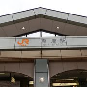 JRのホームと網で仕切られ、明知鉄道・恵那駅はJR東海・恵那駅と繋がっていません。