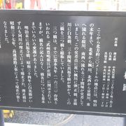 京橋プラザの道路を挟んで向かい側に説明板があります
