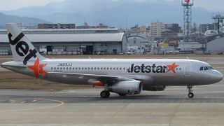 国内線ターミナル展望室からガラス窓なしの撮影