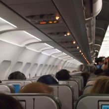 LAS→LGB夜の便は満席でした!