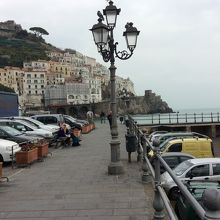 映画撮影の堤防