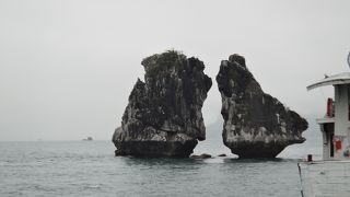 冬のハロン湾は寒い