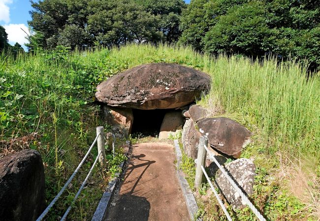 小さな古墳がたくさん集まっている