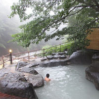 時間帯によって女性用時間のある露天風呂