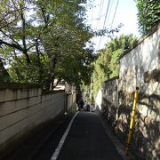 「臨江寺」の隣の坂