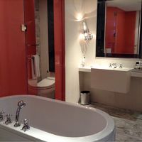 バスルーム丸見え(笑)入浴時はスライド式ドアで隠せます