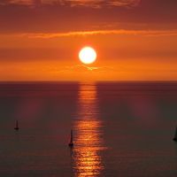 ラナイから見た夕日