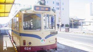 高知市内を走る路面電車