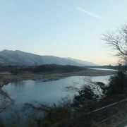 案外吉野川が見えません。