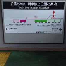 泊駅の階段にはこの案内板があります。