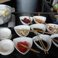 種類は豊富な朝食です〜