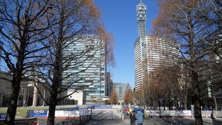 「マークイズみなとみらい」の近くの公園