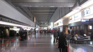 チェックインカウンターに大行列