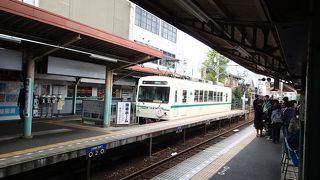 鞍馬山、貴船神社への電車です。