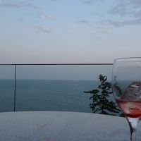 海を見ながら、ウェルカムドリンク