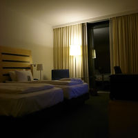 部屋にもよるかと思いますが、窓の外は駐車場でした