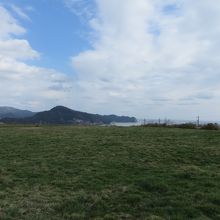 空港ふれあい公園の牧草地