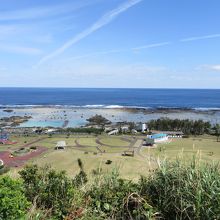 あやまる岬から見下ろした観光公園