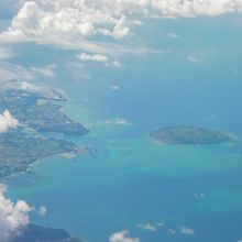 上空からの古宇利大橋です　見えますか？