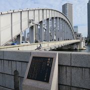 勝鬨橋の眺めが良い
