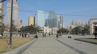 鳩も集う憩いの公園