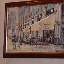 30年以上前のこのレストランの絵。現在とあまり変わらない。