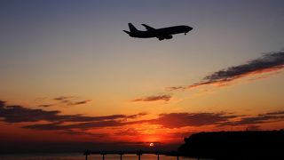 飛行機＆夕日
