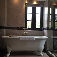 バスルームからも庭が眺められる