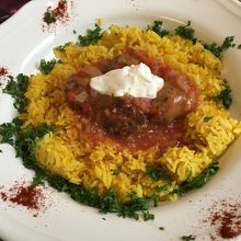 ブリヤーニ（ビリヤーニ）風。肉少なっ！あっさりしすぎ