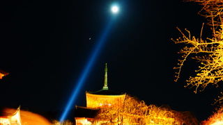 きょうと　夜の特別拝観実施中、ライトアップの清水寺を訪ねる　2016春