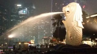 ライトアップマーライオン