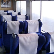 10号車の自由席の座席