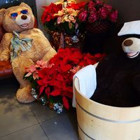 フロントは巨大なクマが占領して、人間のスペースは無かった