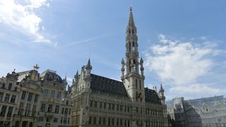 中庭で休息しました